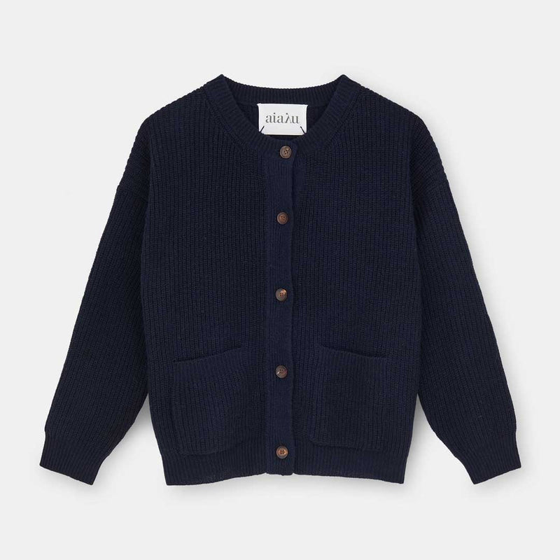 AIAYU Bine cardigan - black blue