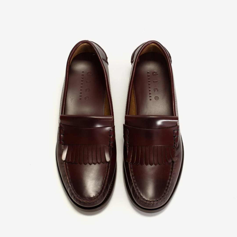 DICO Moccasin loafer med frynser - bordeaux