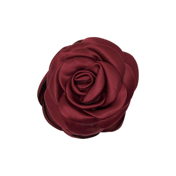 PICO Small Satin Rose hårklemme - dark plum