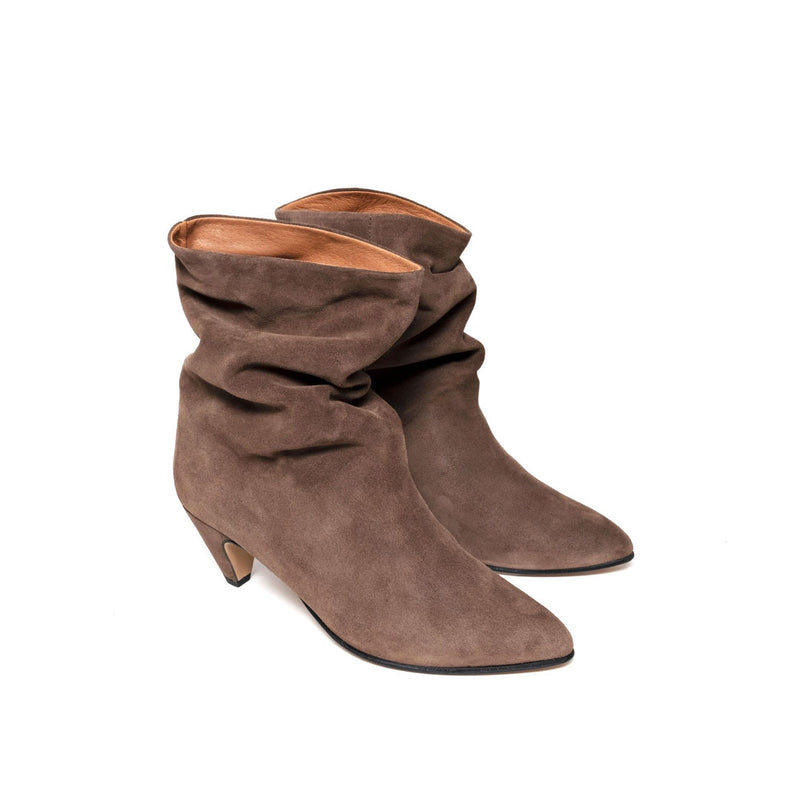 ANONYMOUS COPENHAGEN Vully 50 stiletto suede støvle - taupe brun