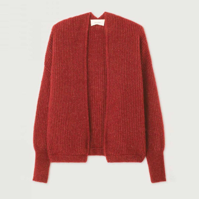 AMERICAN VINTAGE EAST19A strik cardigan - Lie de Vin rød