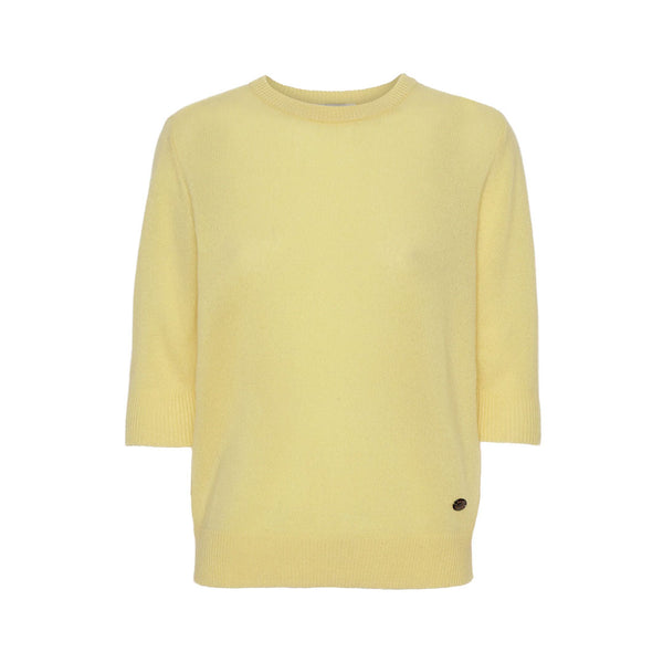 BETA STUDIOS Lady Sleeve cashmere strik bluse - lemon