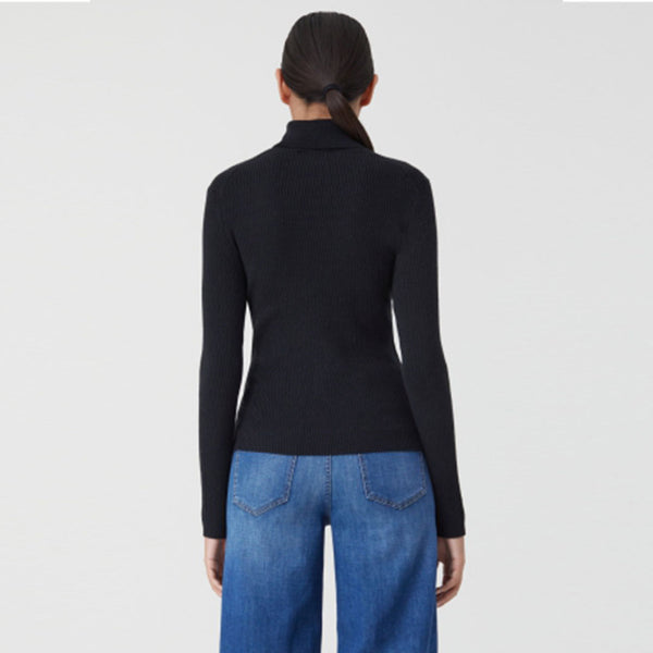 CLOSED Turtleneck bluse - sort