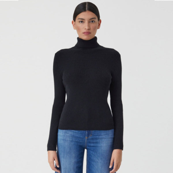 CLOSED Turtleneck bluse - sort