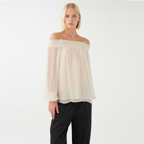 DEA KUDIBAL Tribadea off shoulder bluse - champagne