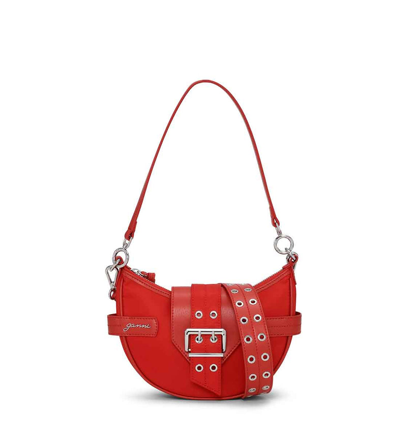 GANNI A6135 Bucky Small Crossbody Nylon taske - racing red