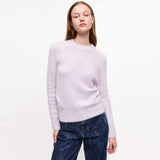 GANNI K2392 Brushed Alpaca O-neck - lavender blue