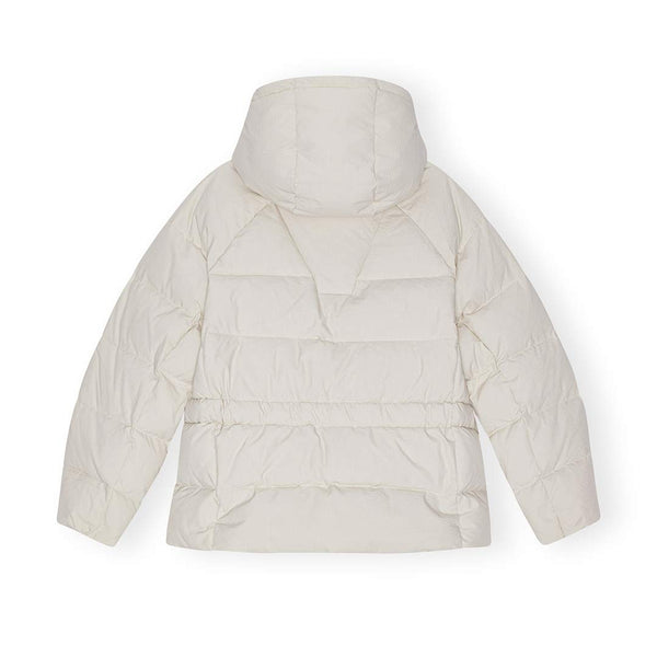 GANNI F9690 Tech Seersucker Oversized Puffer jakke - tofu