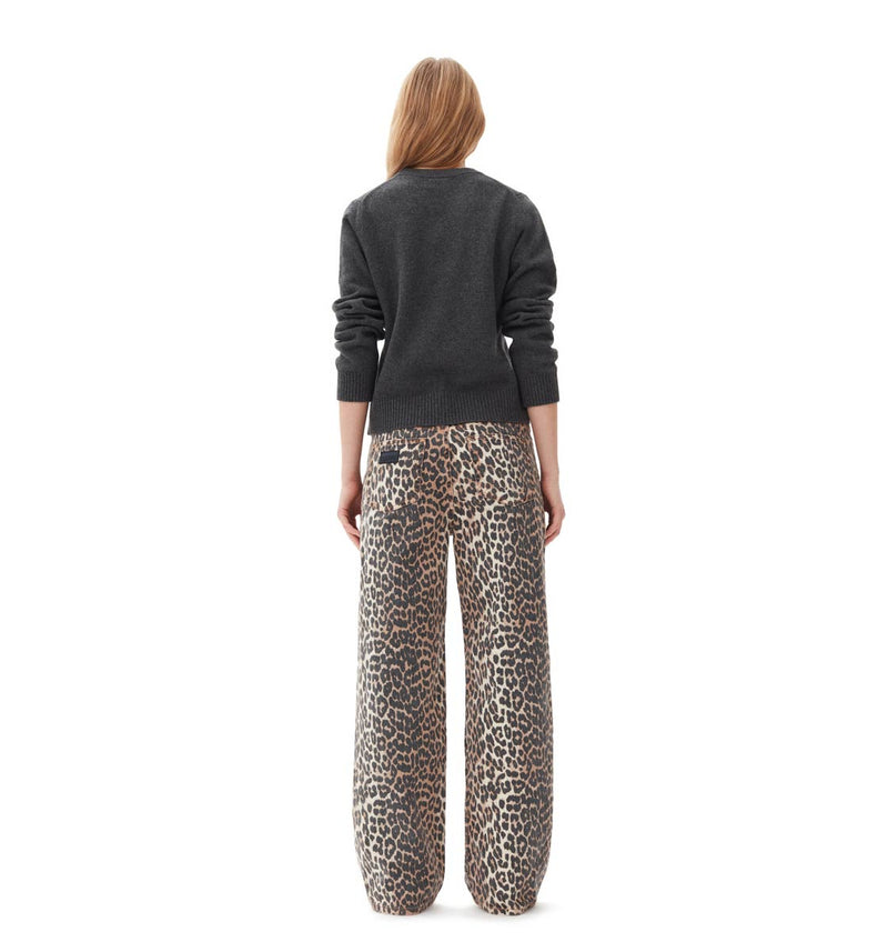 GANNI J1527 Print Denim Izey jeans - leopard