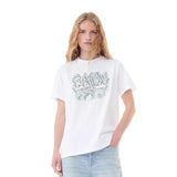 GANNI T3917 Love Cats relaxed t-shirt - hvid