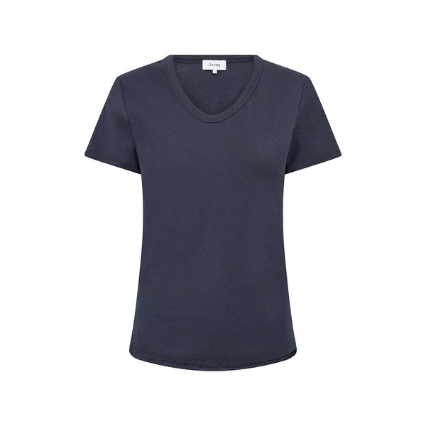 LEVETE ROOM Any 2 t-shirt - navy blå