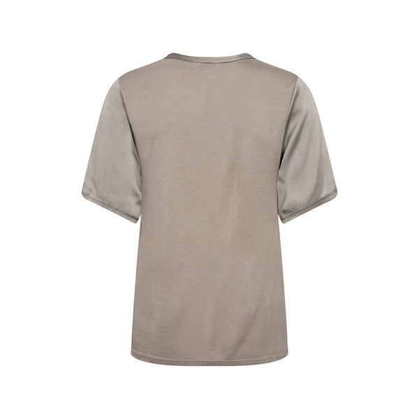 LEVETE ROOM Gunhilda 2 silke t-shirt - beige