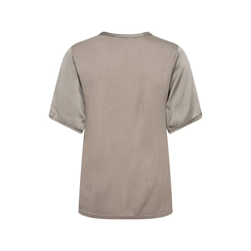 LEVETE ROOM Gunhilda 2 silke t-shirt - beige