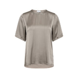 LEVETE ROOM Gunhilda 2 silke t-shirt - beige