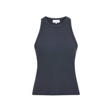 LEVETE ROOM Numbia 1 rib top - navy