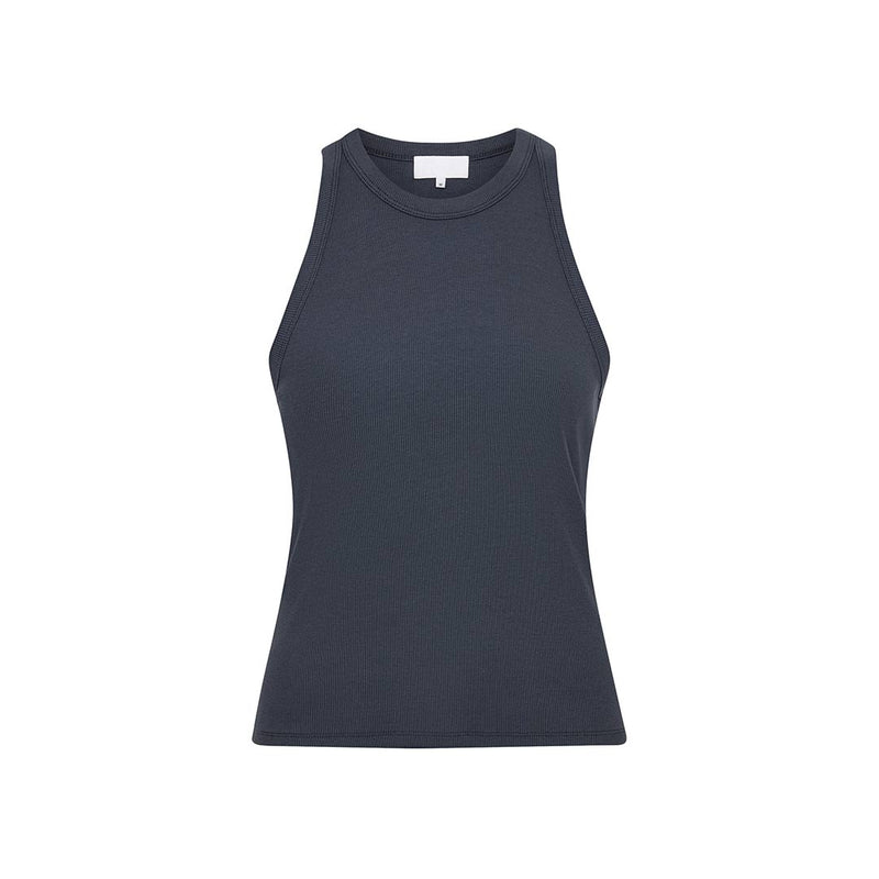 LEVETE ROOM Numbia 1 rib top - navy