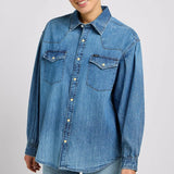 LEE Loose Western denim skjorte - Gravity waves