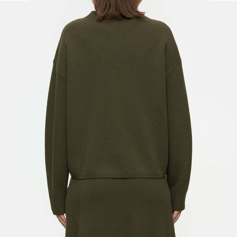 CLOSED Straight neck long sleeve strik - clover grøn