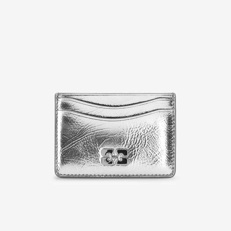 GANNI A6596 Bou Card Holder Metallic - silver