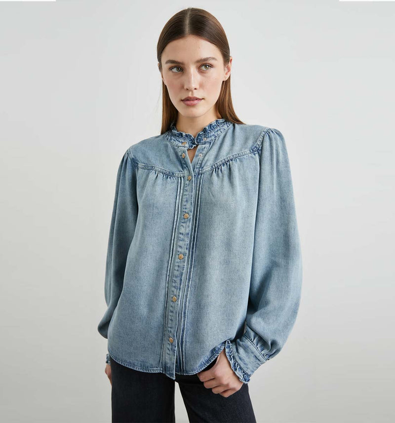 RAILS Alanna skjorte - Antique indigo blå