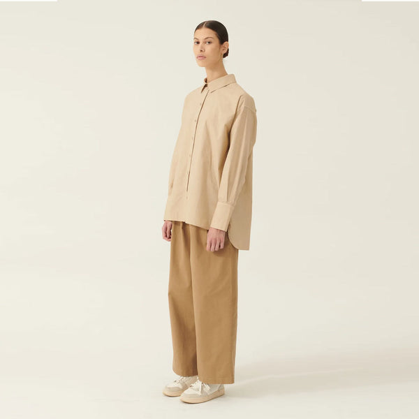 RUE DE TOKYO Sakiko skjorte - beige poplin