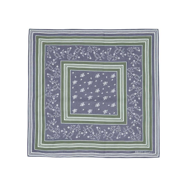 SKALL STUDIO classic 90x90 tørklæde - windy blue / green