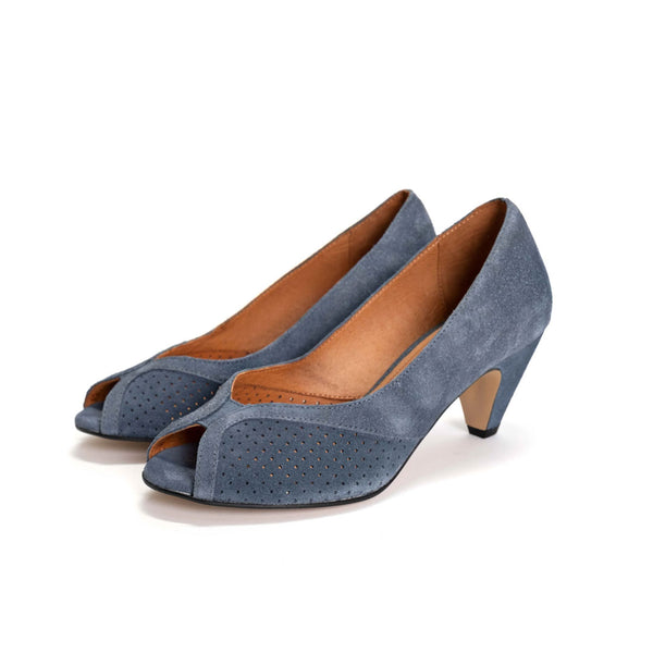 ANONYMOUS COPENHAGEN Tiffany stiletto sko - Denim blue