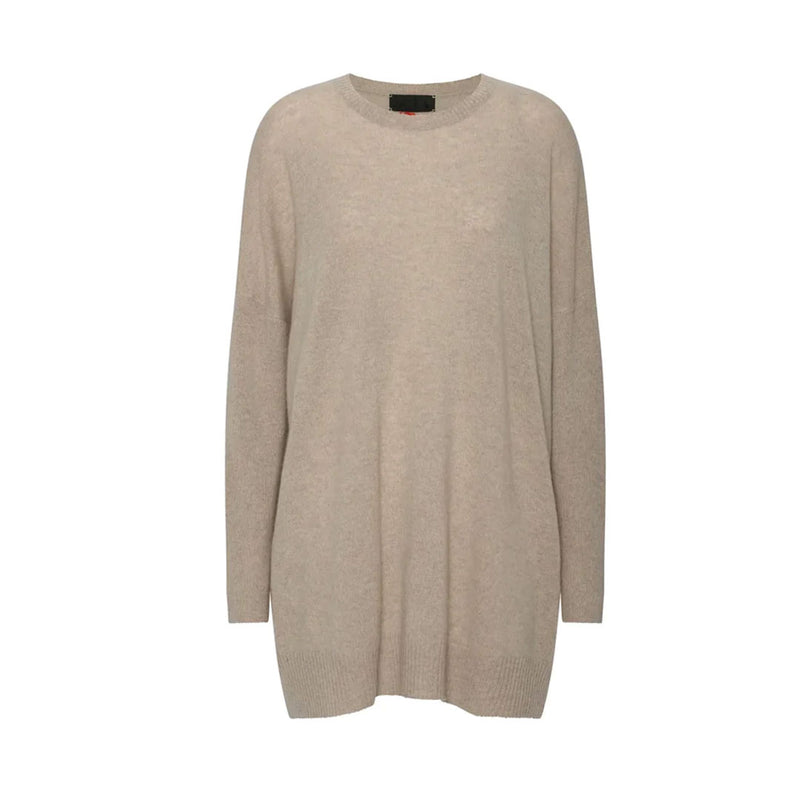 BETA STUDIOS Berta Oversized cashmere strik - Sand Melange