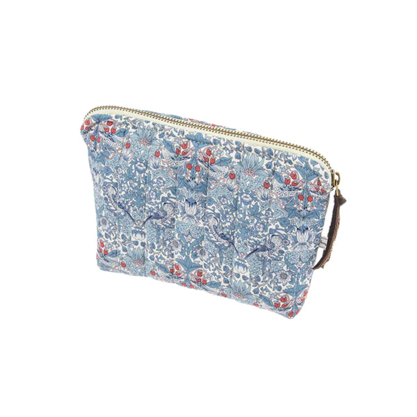 BON DEP Pouch XS makeup pung - Strawberry Thief Blue Liberty print