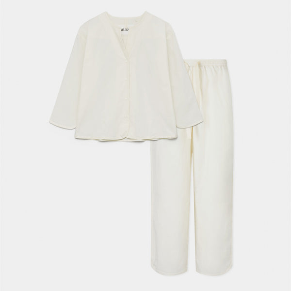 Aiayu Pyjamas Poplin - Pure Ecru