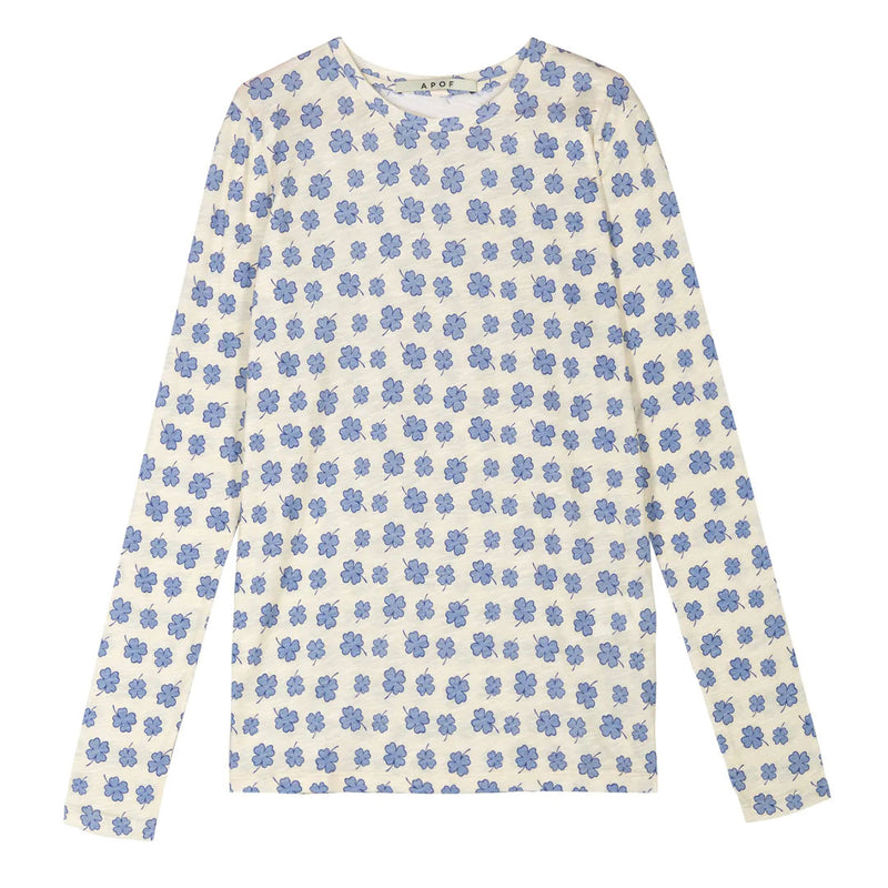 APOF Cinna langærmet T-Shirt - Lucky Blue print