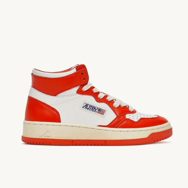 AUTRY Medalist Mid top Sneakers - hvid / tangerine