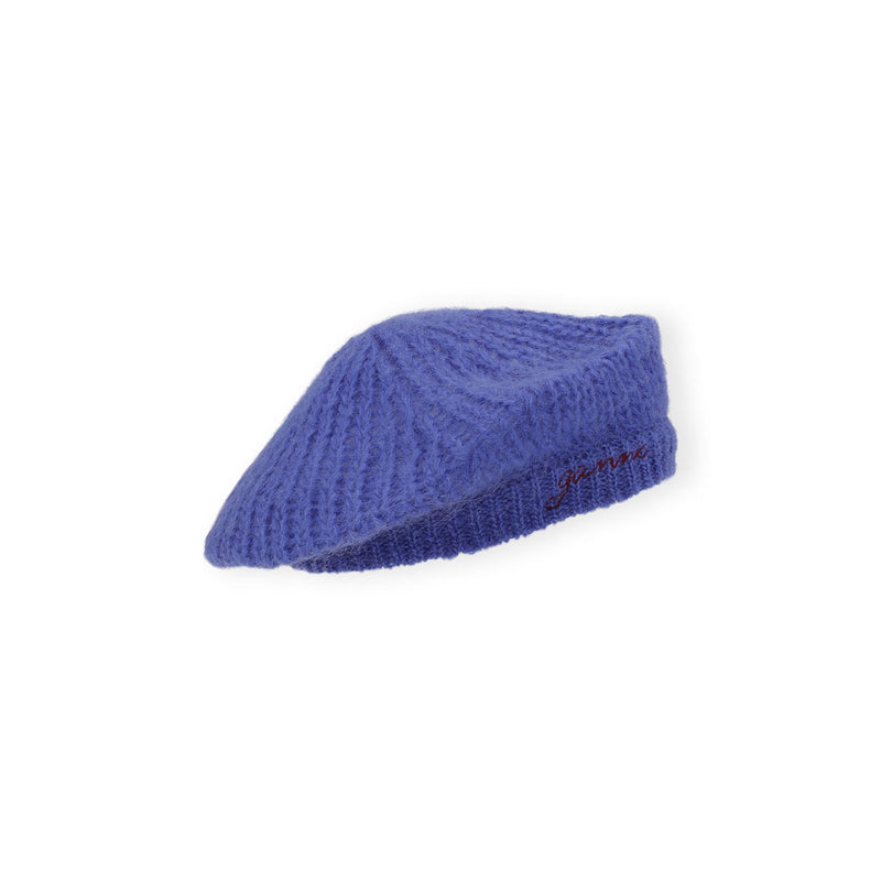 GANNI A4599 Mohair Beret hue - Dazzling blue