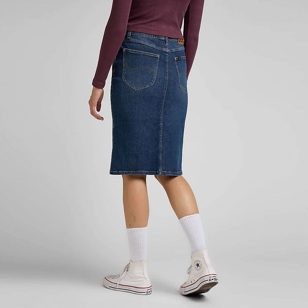 LEE Pencil skirt denim nederdel - Inky blå