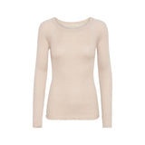 SEAMLESS BASIC Silky Jade silke bluse - Rosie Beige