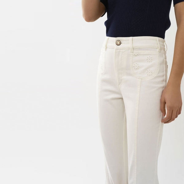 SEE BY CHLOE Embroidered jeans - Hvid